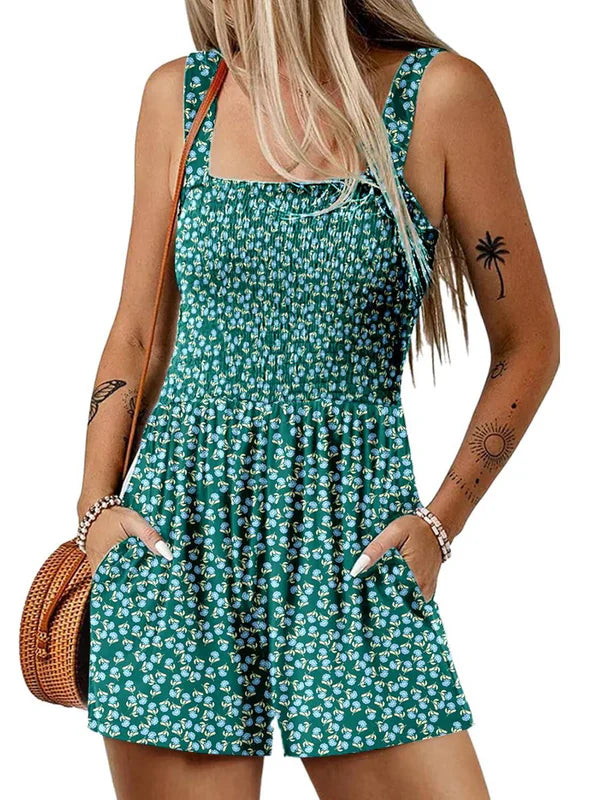 Berta™ Mono corto informal sin mangas de verano con bolsillos