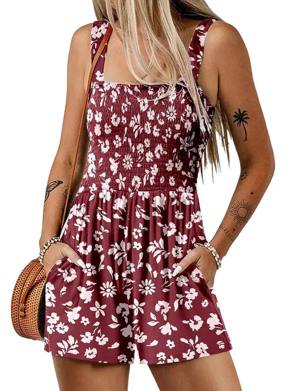 Berta™ Mono corto informal sin mangas de verano con bolsillos