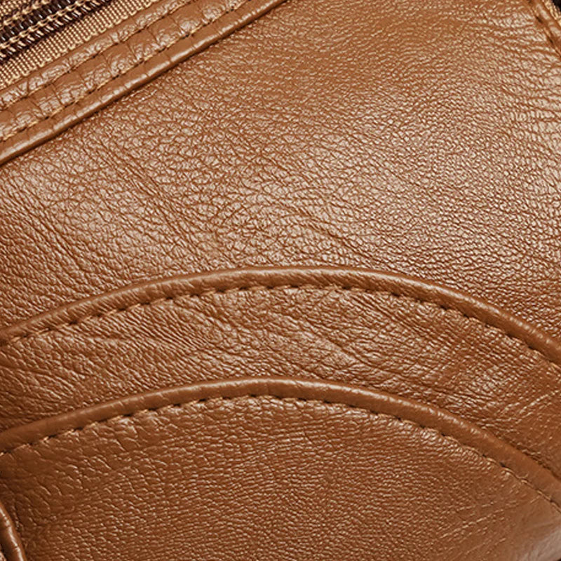 Nerea - Bolso bandolera moderno con múltiples cremalleras y correa ajustable