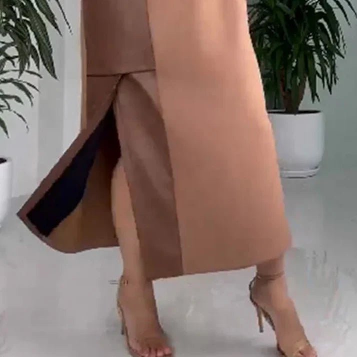 Alba | Vestido holgado con bolsillos y diseño patchwork