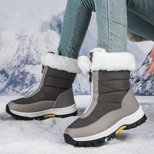 Rina - Botas de nieve antideslizantes y cálidas