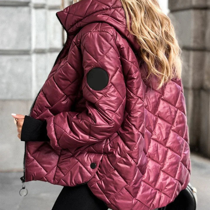 Nadia - Chaqueta acolchada de mujer con diseño de rombos