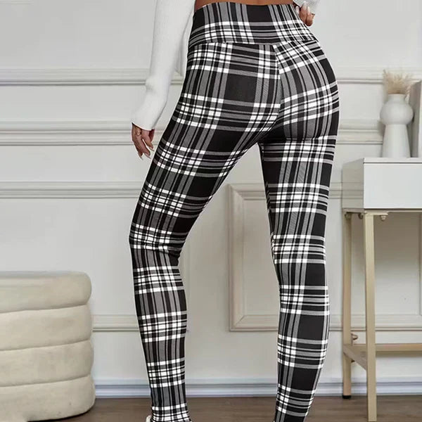 Marina - Leggings de cuadros con forro polar