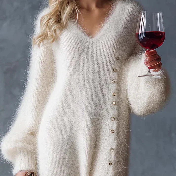 Alma - Vestido largo de invierno con tacto suave y diseño elegante