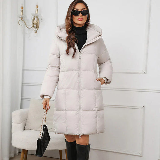 Alicia – Abrigo largo de invierno acolchado y cortaviento