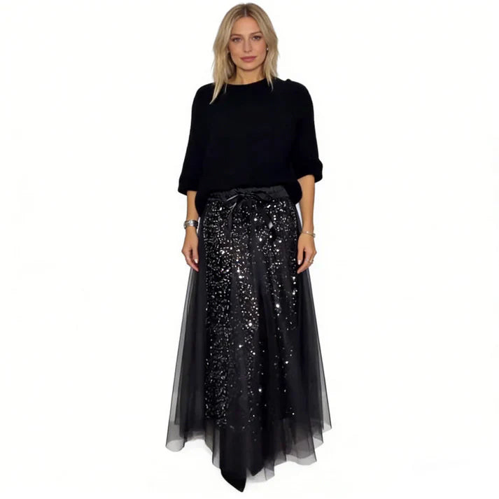 Cristina – Conjunto Sparkle de top y falda de tul