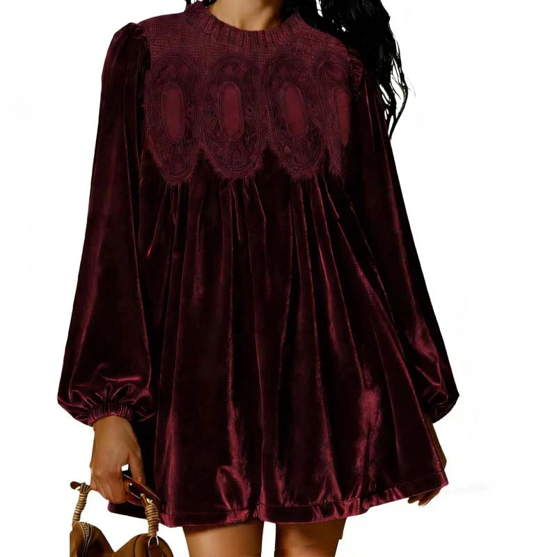 Paula – Vestido túnica de terciopelo con inspiración vintage